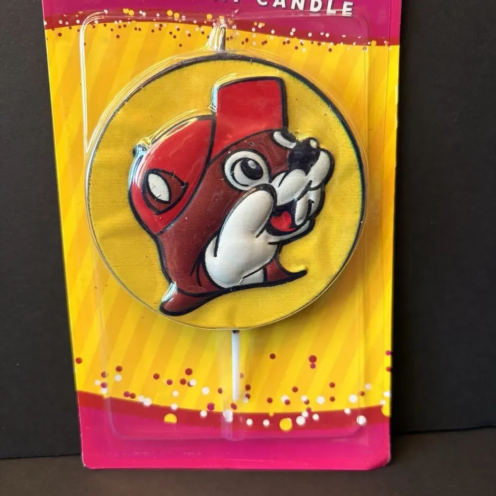 Buc-ee’s Circle Logo Figural Birthday Candle Beaver Gas Station‎ Party Time 3.5